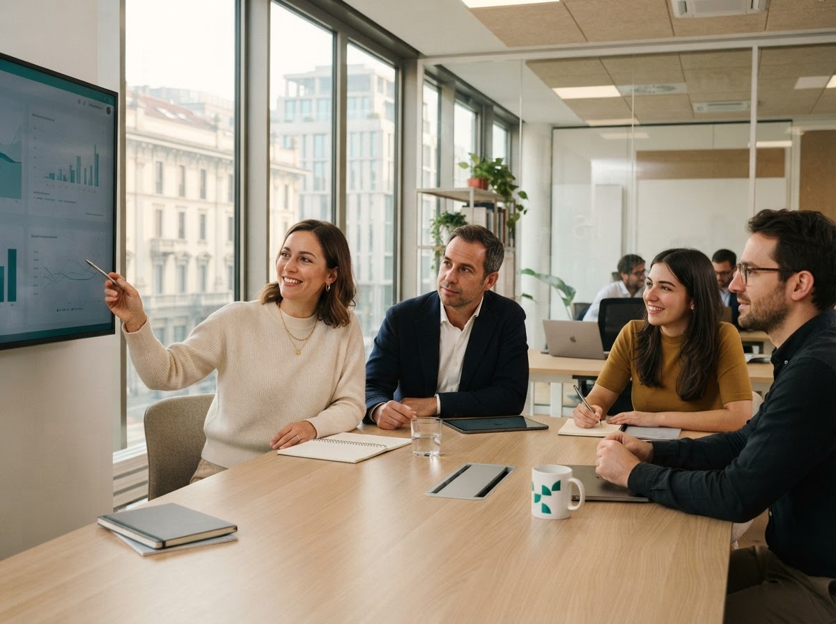 Mercivento, rappresentazione dell'elaborazione dati finanziari per studenti e giovani investitori